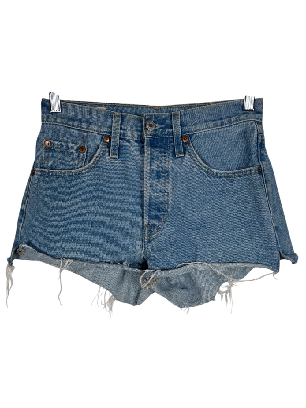Levi’s Premium 501 Original Cutoff Denim Shorts, Blue, W24
